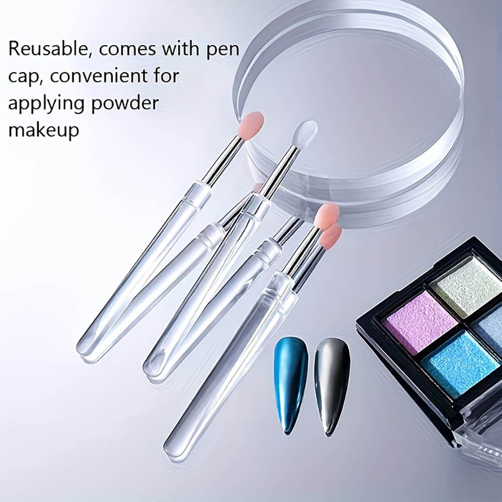 Nail Glitter Chrome - Reusable Chrome Glitter Applying Manicure Tool