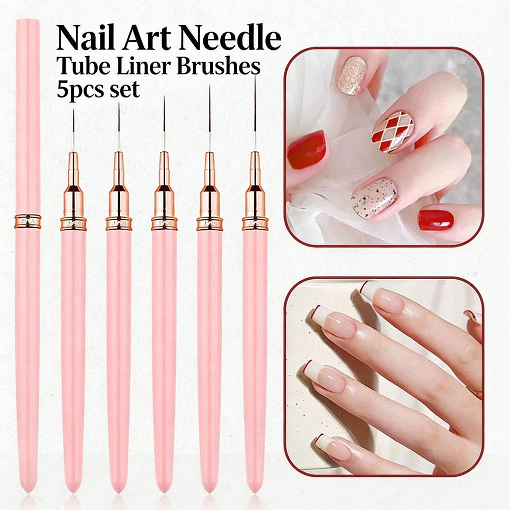 5PCS Nail Art Liner Brush Set  - đánh giá và giá Nail Gel Polish Set