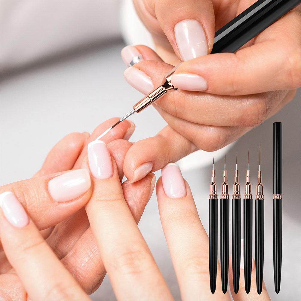 5PCS Nail Art Liner Brush Set  - đánh giá và giá Nail Gel Polish Set