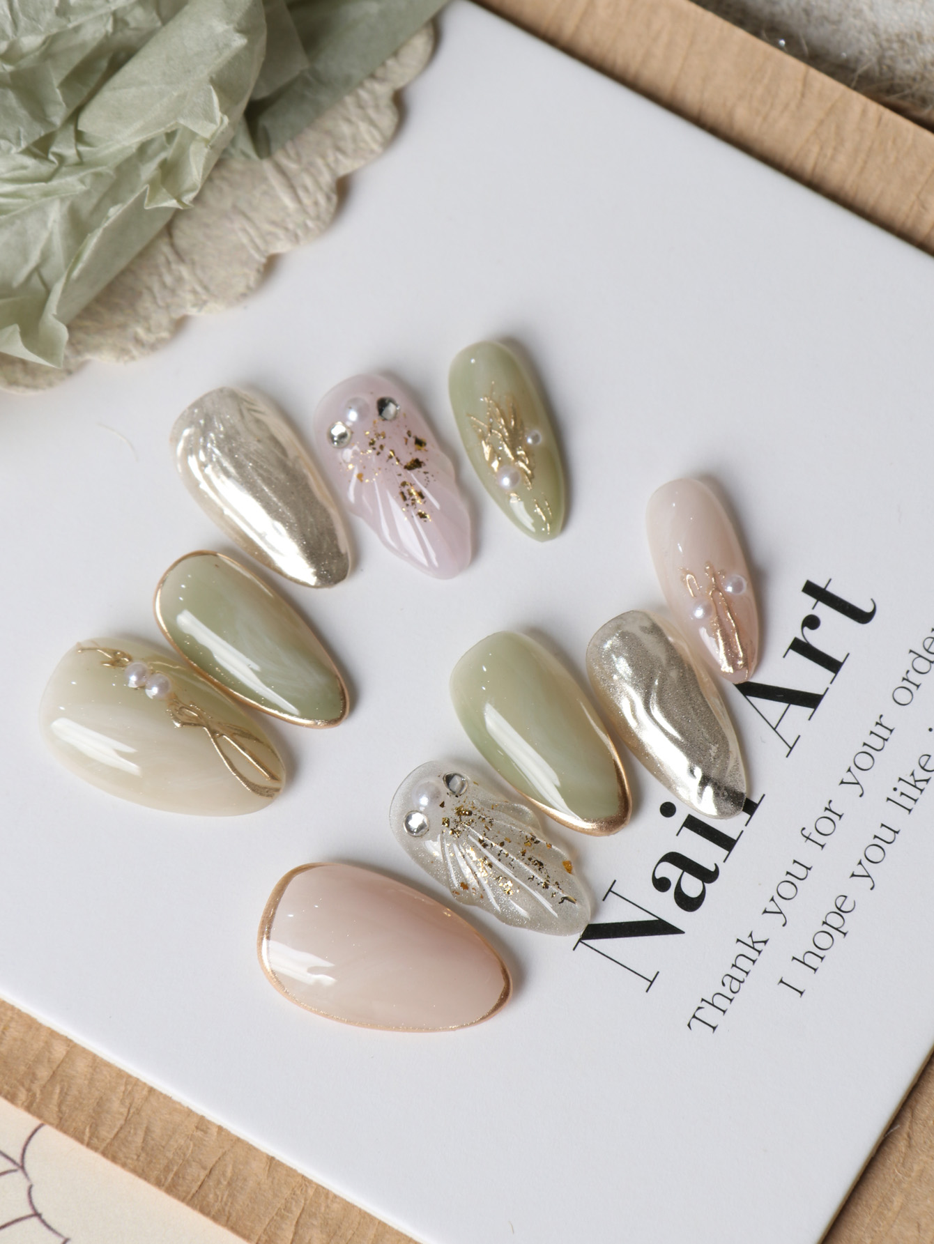 10Pcs Acrylic Press on Nails G - đánh giá và giá Nail Adhesive Tab