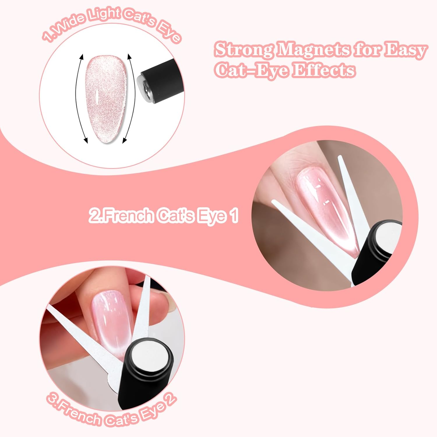 3D Cat Eye Magnet Double Heade - đánh giá và giá Nail Gel Polish Set