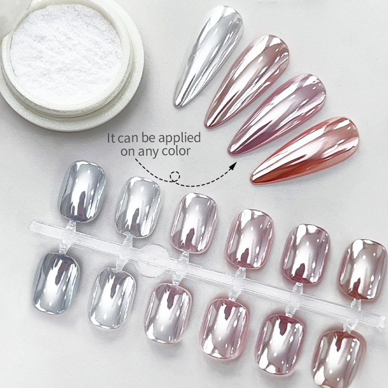 NICOLE DIARY Moonlight Mirror  - đánh giá và giá Nail Glitter Chrome