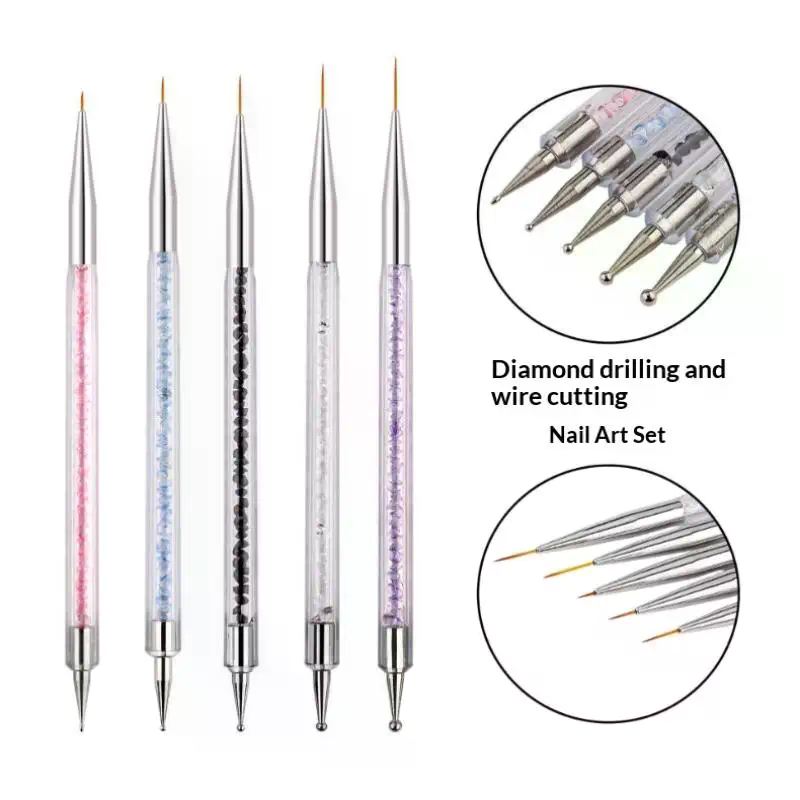 5Pcs Rhinestone Picker Stripe  - đánh giá và giá Nail Art Painting
