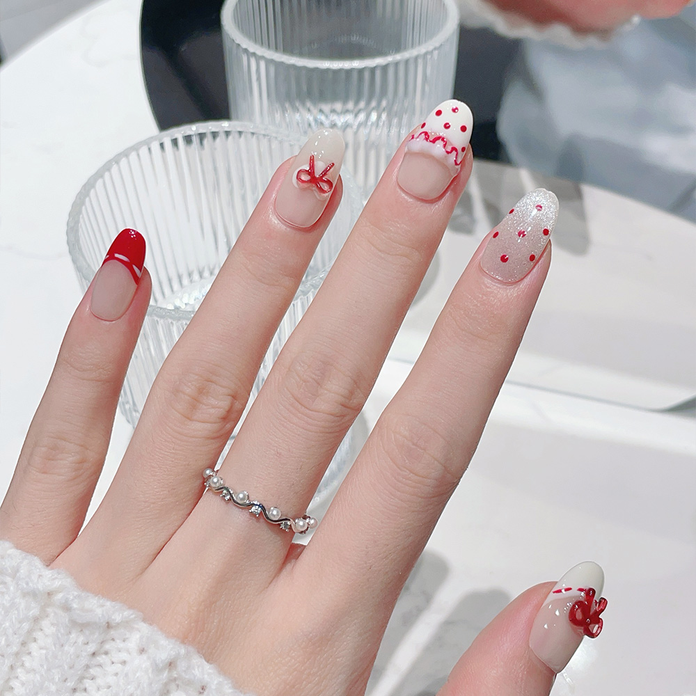 10pcs Short Oval Handmade Pres - đánh giá và giá Nail Art Oval