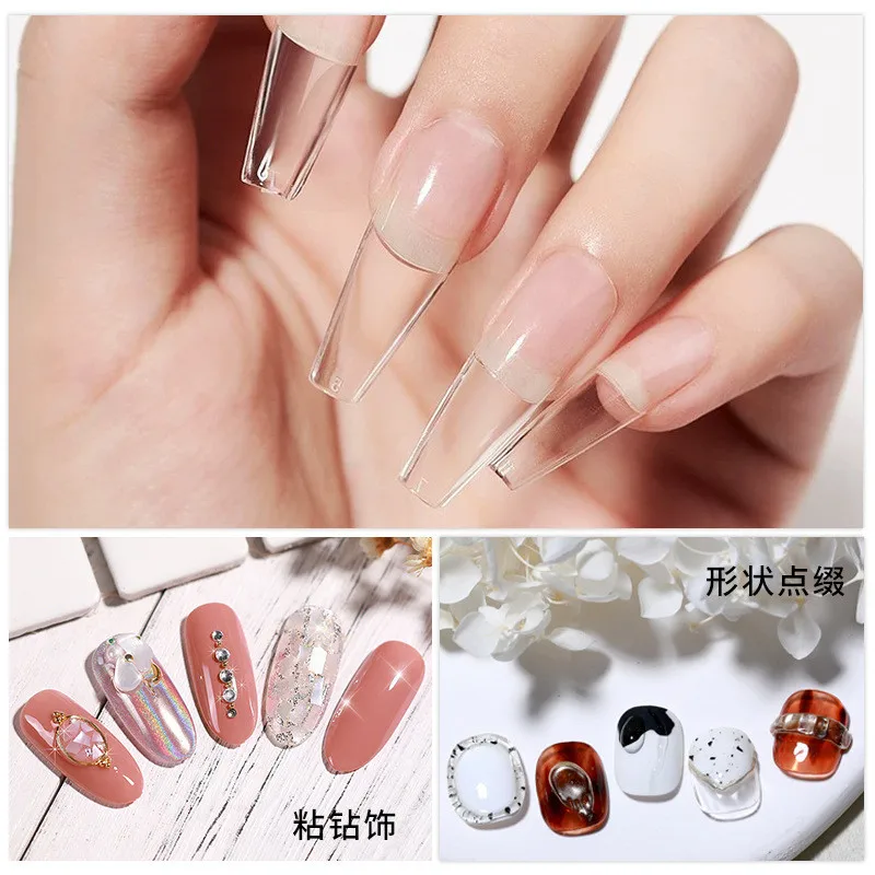 3pcs/set Solid Nail Tips Gel S - đánh giá và giá Nail Gel Polish Set
