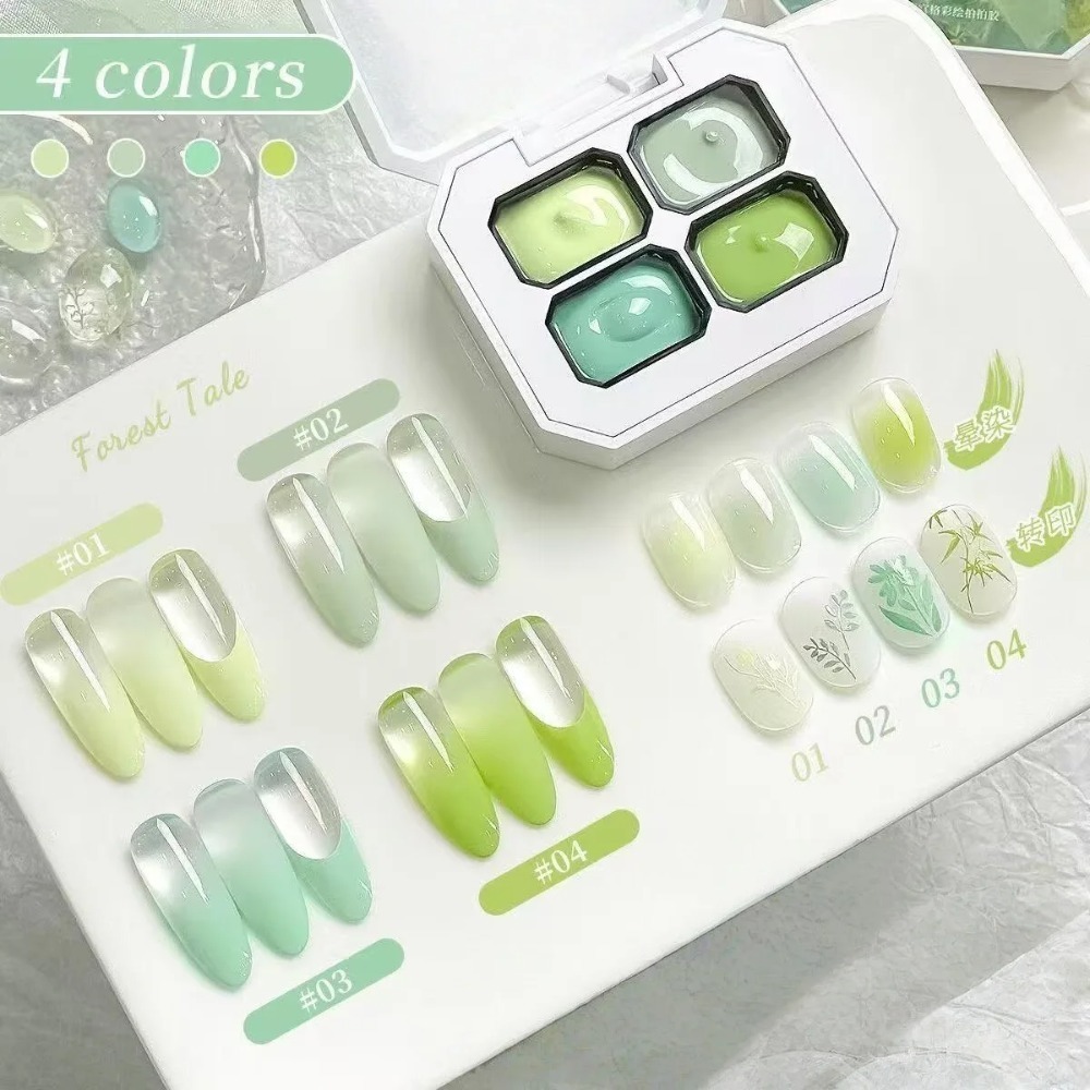 1 Spring and summer four grid  - đánh giá và giá Nail Art Painting