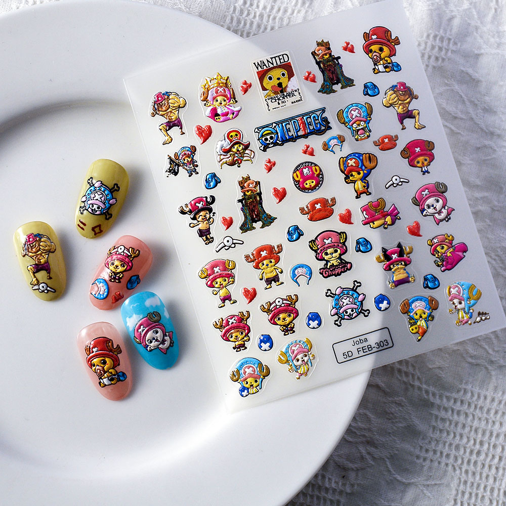 1PCS One Piece Cartoon Nail St - đánh giá và giá Nail Art Zoro One Piece