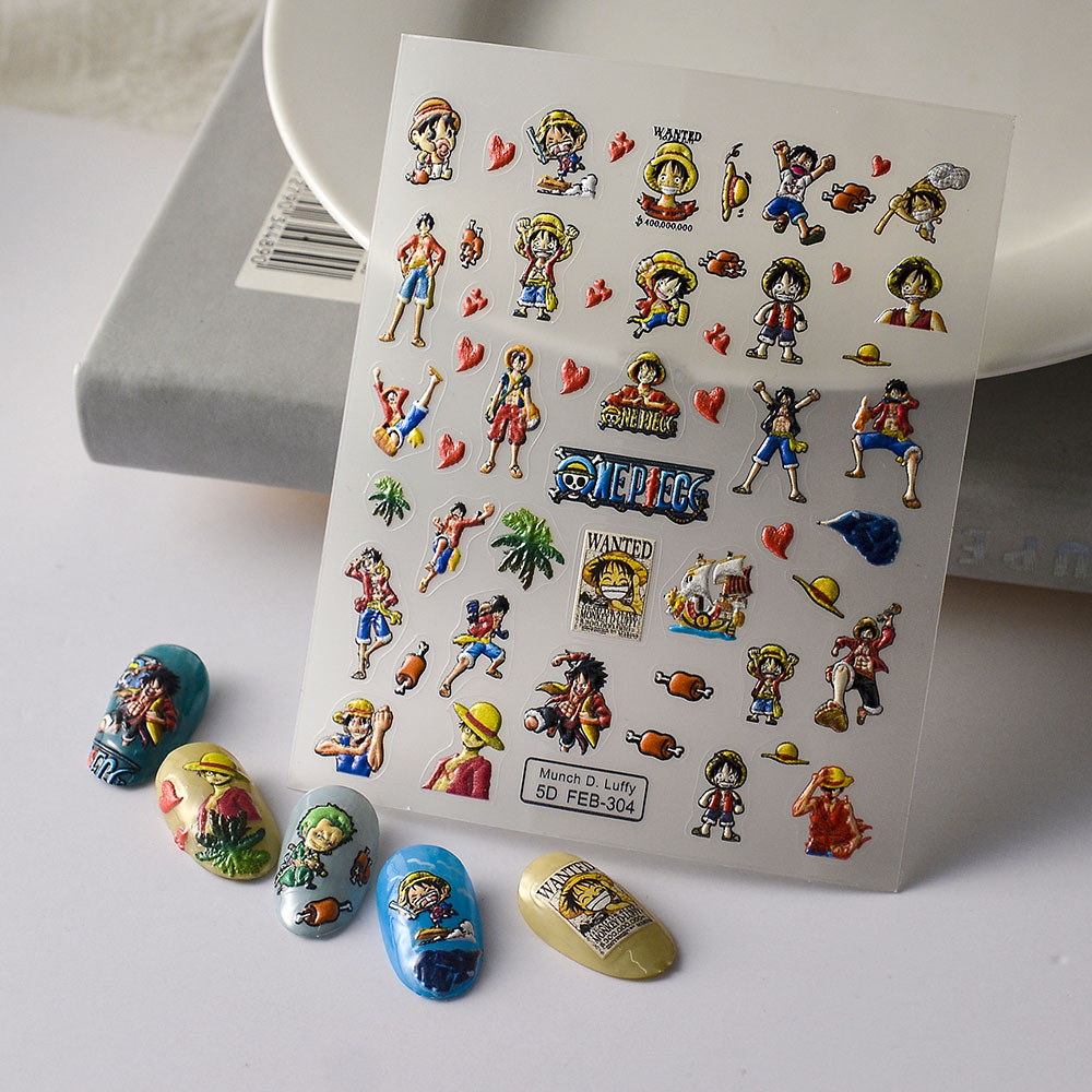 1PCS One Piece Cartoon Nail St - đánh giá và giá Nail Art Zoro One Piece