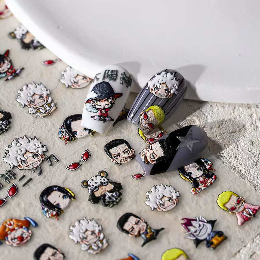1PCS 5D New One Piece Nail Sti - đánh giá và giá Nail Art Zoro One Piece