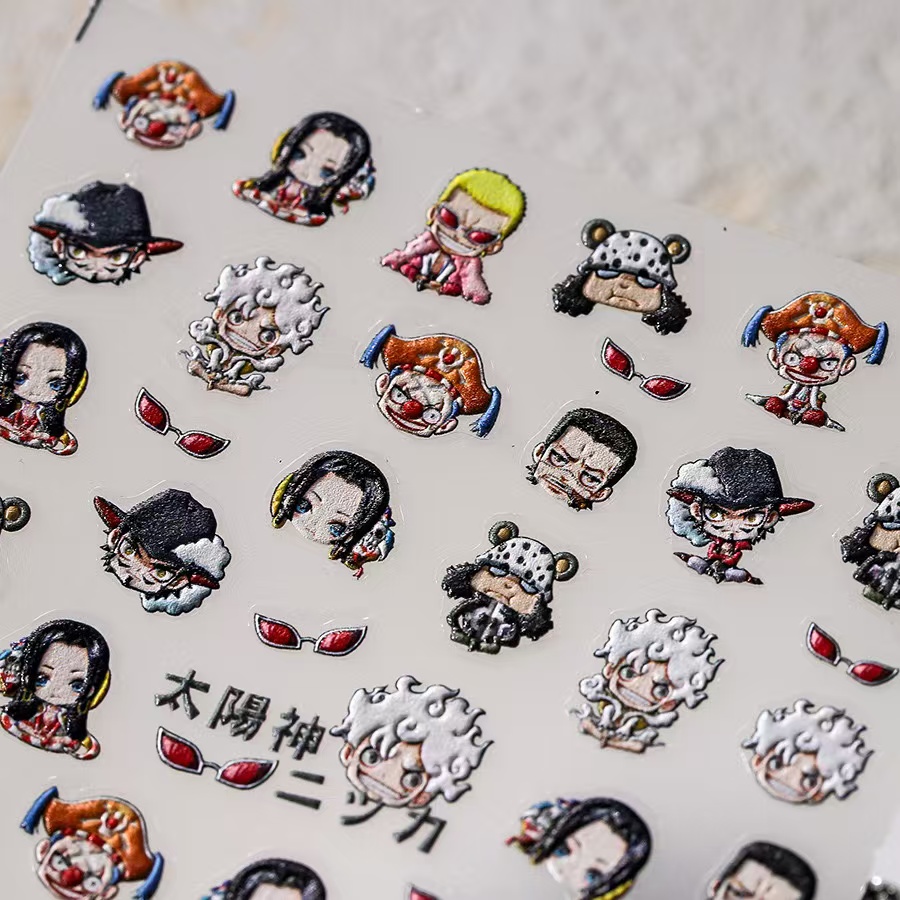 1PCS 5D New One Piece Nail Sti - đánh giá và giá Nail Art Zoro One Piece