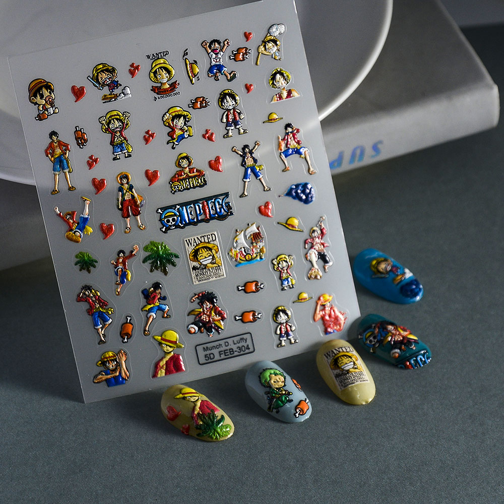 1PCS 5D Portable ONE PIECE Nai - đánh giá và giá Nail Art Zoro One Piece