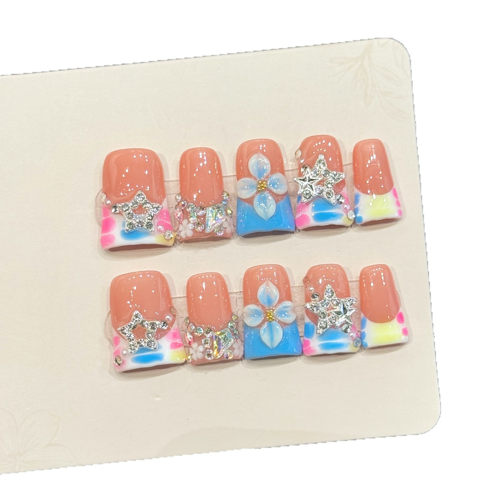 10 PCS Luxury Handmade Press o - đánh giá và giá Nail Adhesive Tab
