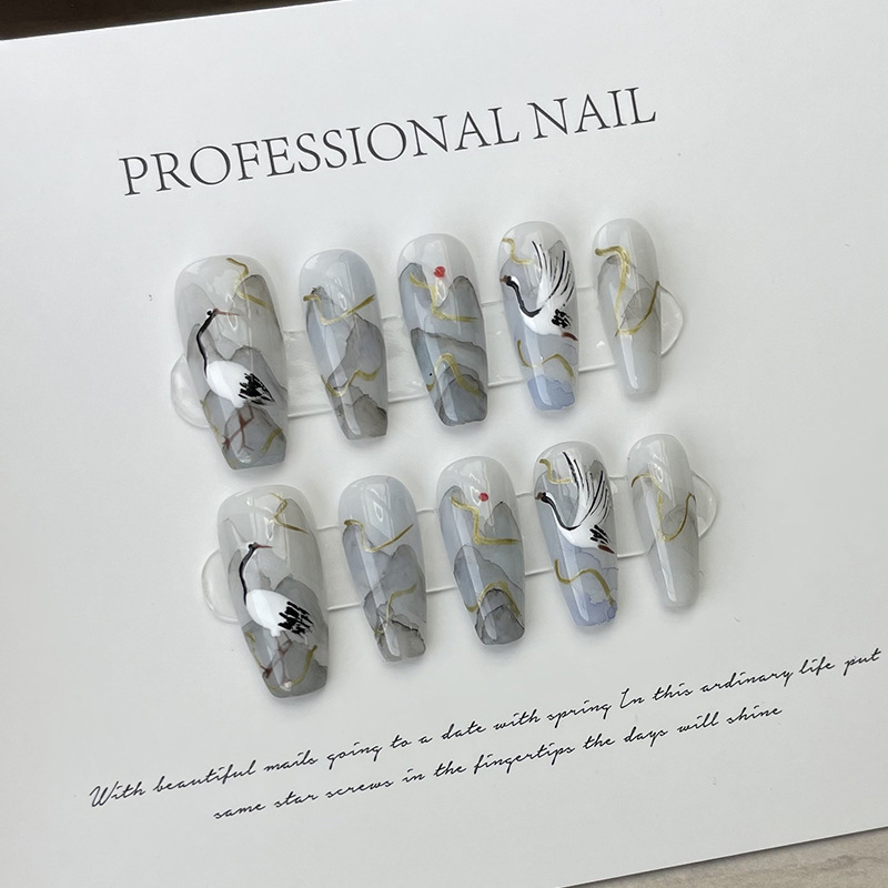 10 Pieces Chinese Style Ink Pa - đánh giá và giá Nail Art Painting