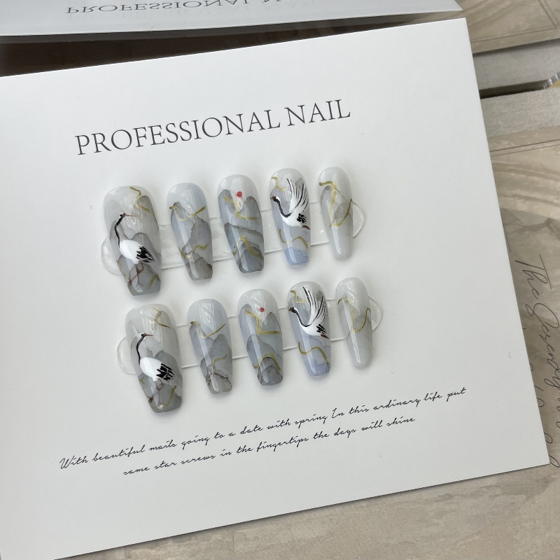 10 Pieces Chinese Style Ink Pa - đánh giá và giá Nail Art Painting
