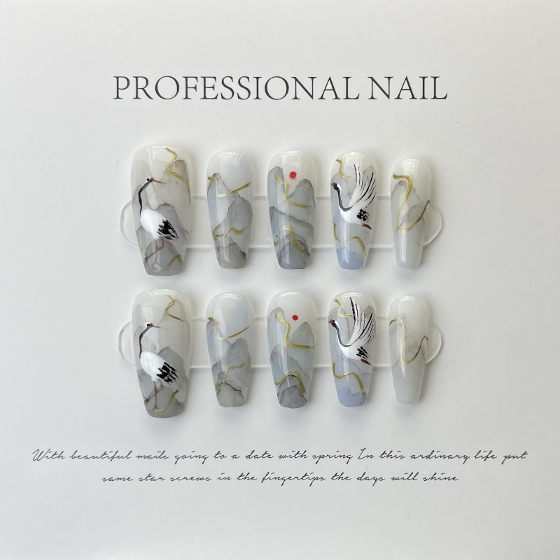 10 Pieces Chinese Style Ink Pa - đánh giá và giá Nail Art Painting