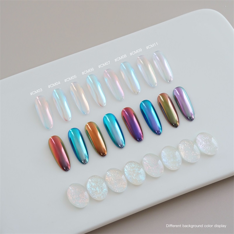 HNDO New Package Aurora Chrome - đánh giá và giá Nail Glitter Chrome