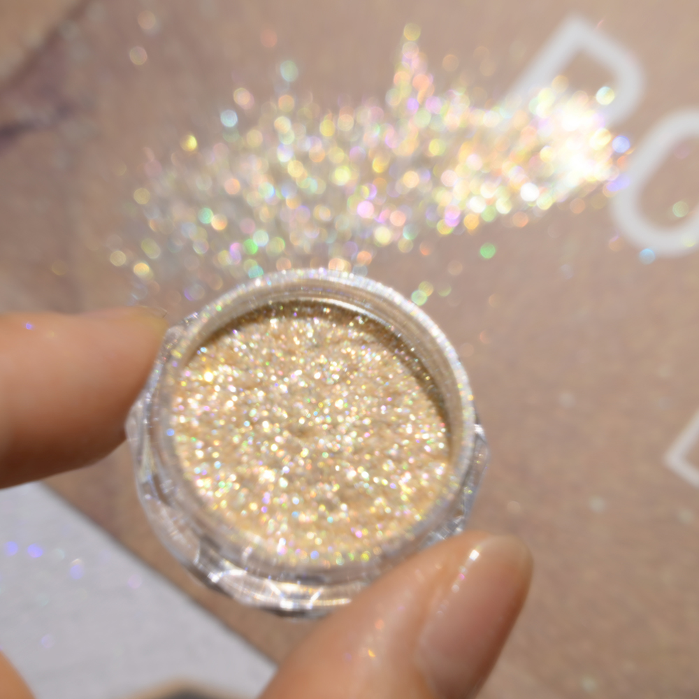 Super Shiny Gold Opal Nail Pow - đánh giá và giá Nail Glitter Chrome