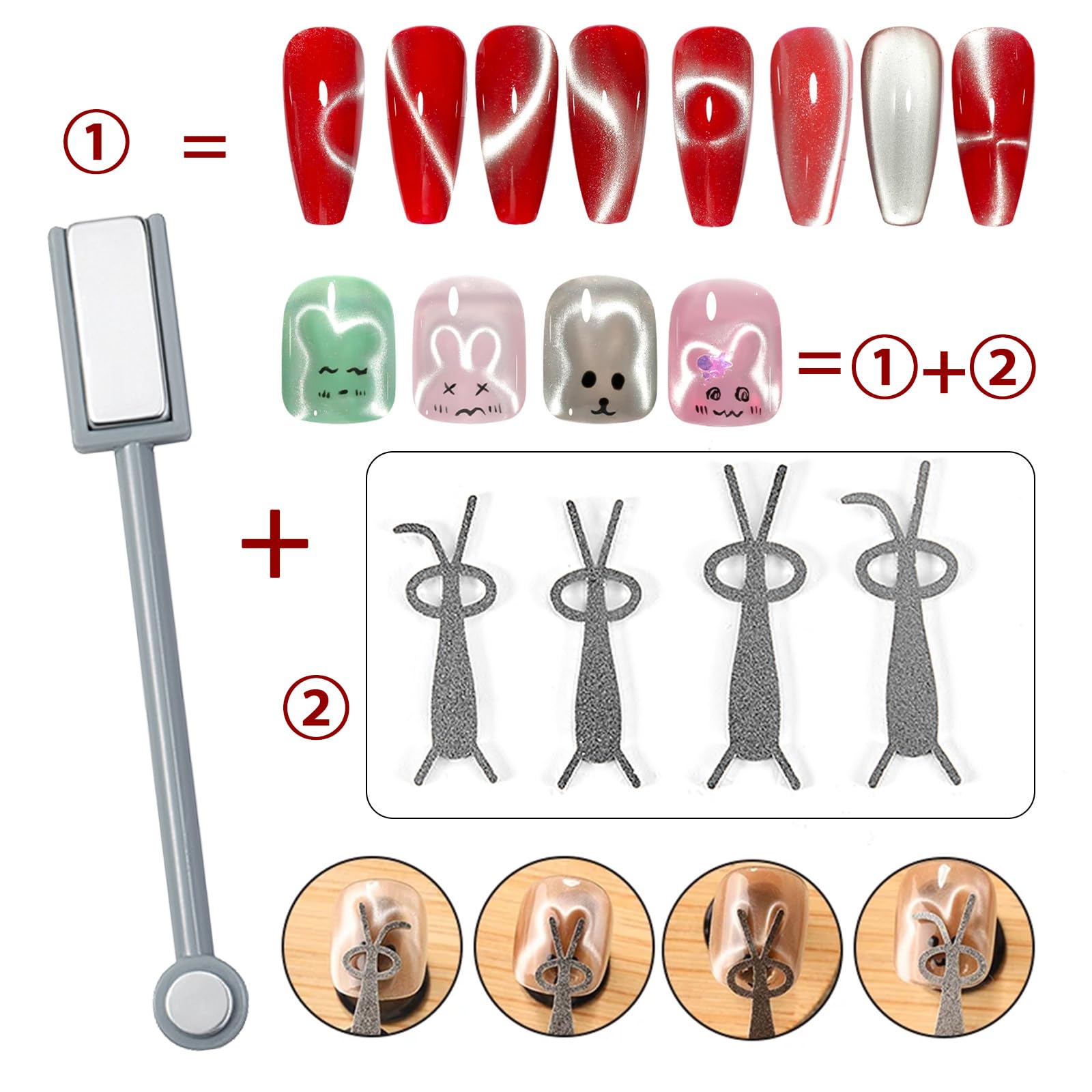 11Pcs Cat Eye Nail Art Magnet  - đánh giá và giá Nail Gel Polish Set