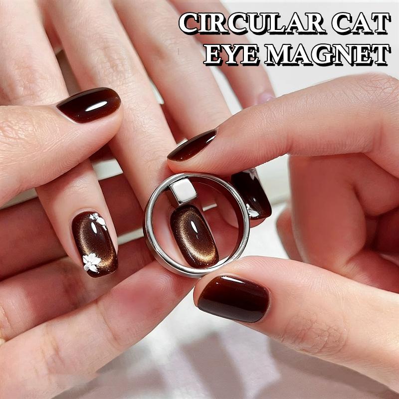 Ring Magnet Hollow Cat Eye Ova - đánh giá và giá Nail Art Oval