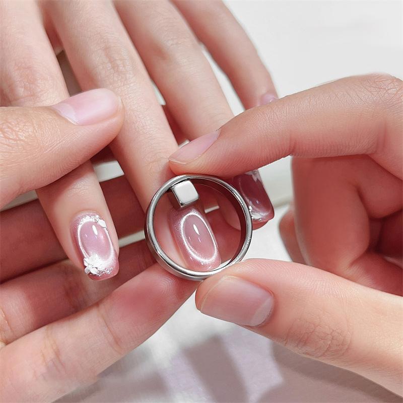 Ring Magnet Hollow Cat Eye Ova - đánh giá và giá Nail Art Oval