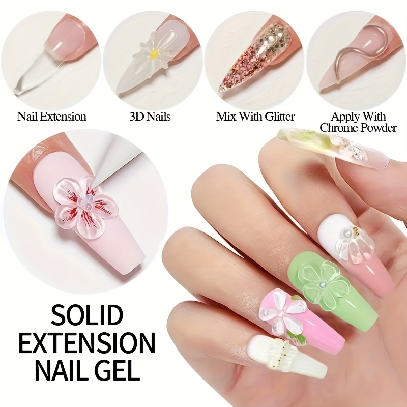 100g Clear Non-Stick Hand Exte - đánh giá và giá Nail Gel Polish Set