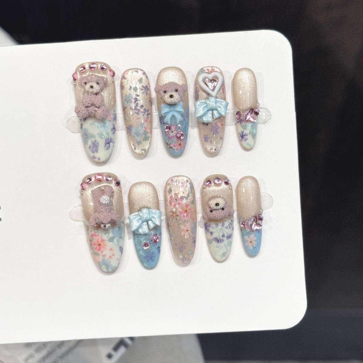10Pcs Pure Hand-Pressed Oval N - đánh giá và giá Nail Art Oval