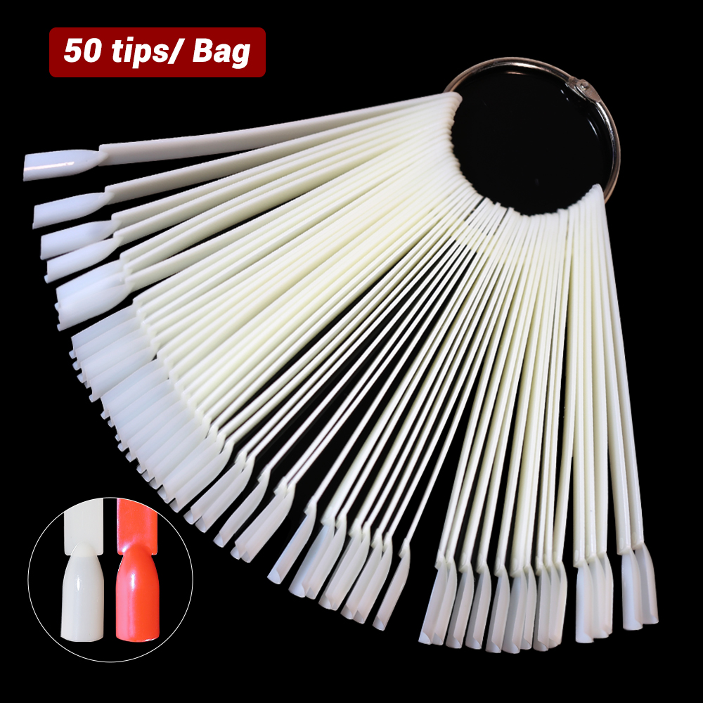 50Pcs False Nail Display Stick - đánh giá và giá Nail Art Oval