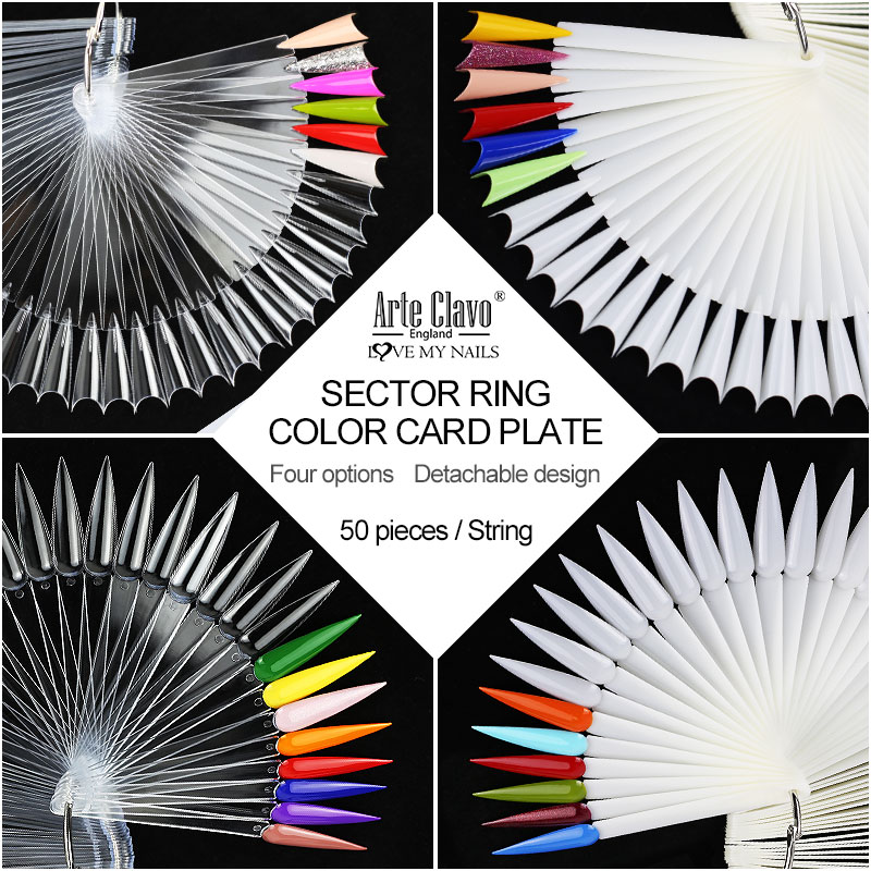 50Pcs False Nail Display Stick - đánh giá và giá Nail Art Oval