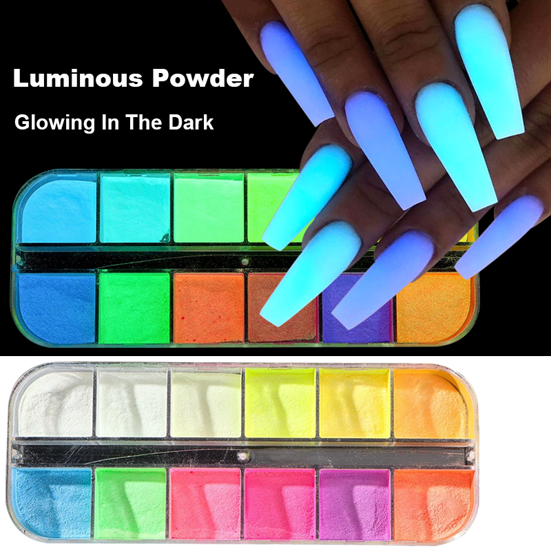 2 Box Neon Rainbow Nail Pigmen - đánh giá và giá Nail Glitter Chrome